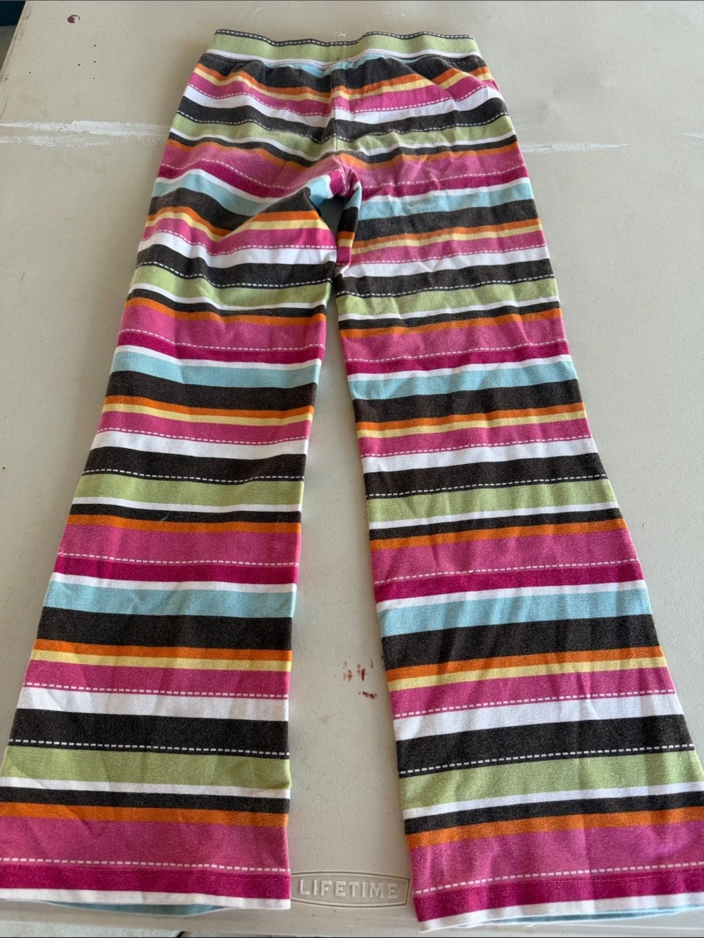 Gymboree Girls' Multicolor Striped Knit Flare Pants